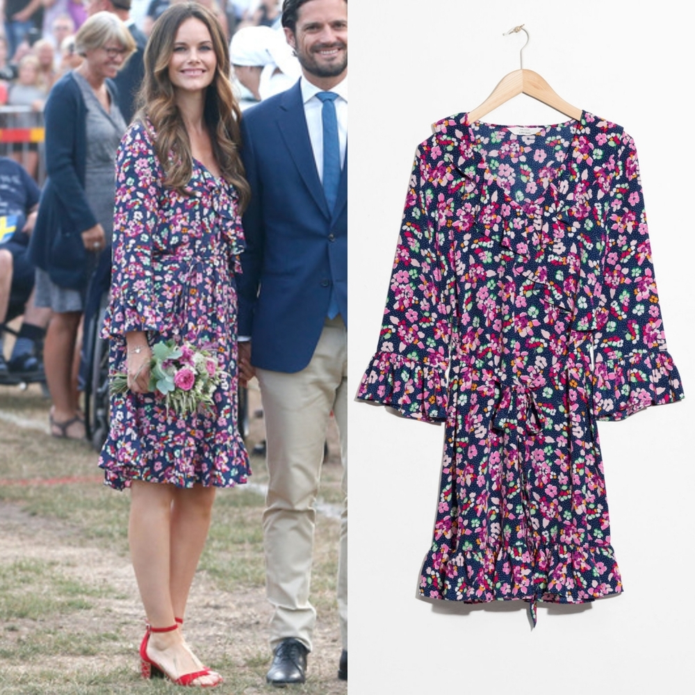 & Other Stories ruffle trim floral print dress ASO Princess Sofia